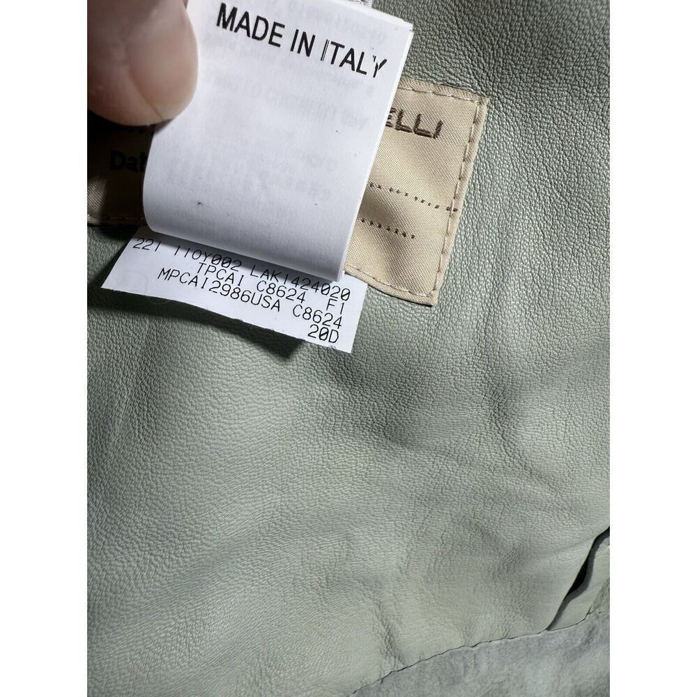 Brunello Cucinelli Mint Green Suede Leather Pocket Jacket Green Women’s Size 40 - Picture 10 of 10